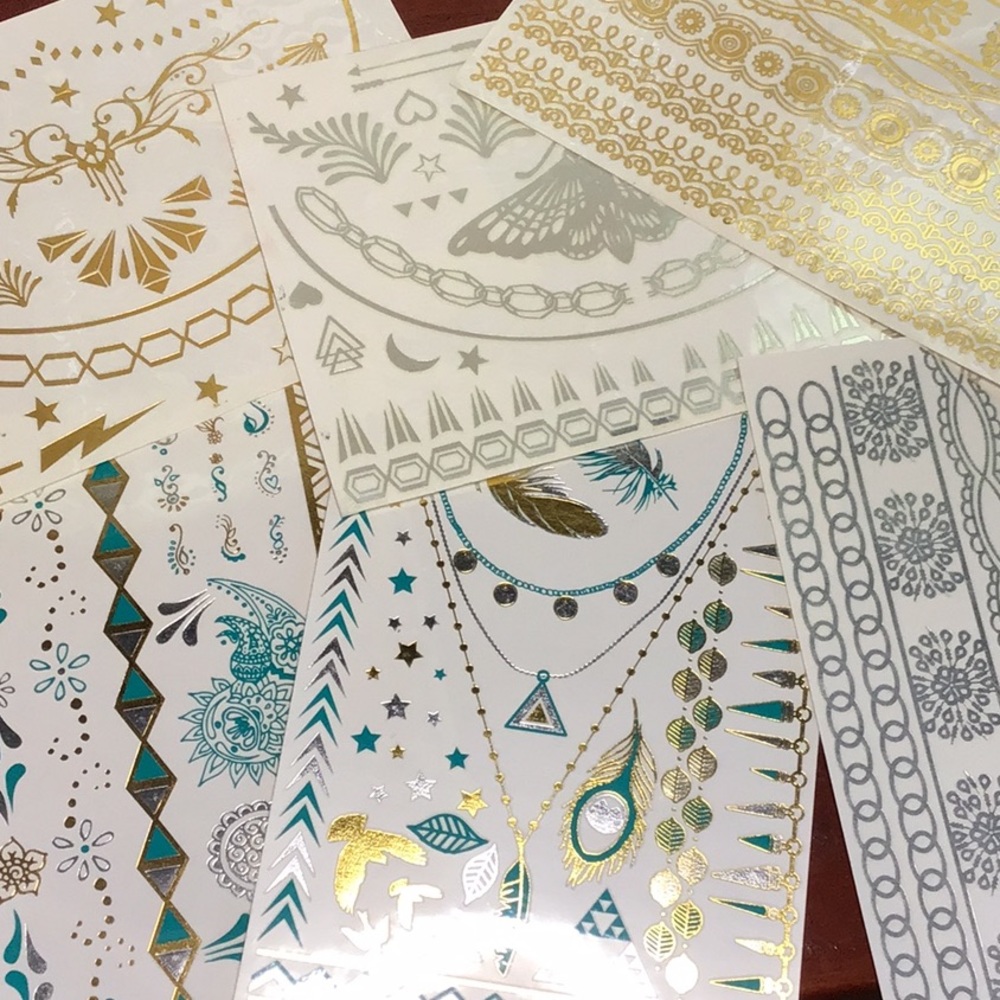Metallic Decorative Temporary tattoos